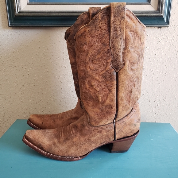 Corral 8.5 Distressed Naham Brown Cowgirl Boots - Picture 4 of 16